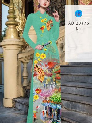 Vải Áo Dài Phong Cảnh Tết AD 20476 32
